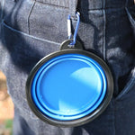 2 Pack Portable Pet Bowl for Walking Parking Traveling Collapsible Silicone Dog Food Water Bowl - GreenFur