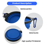 2 Pack Portable Pet Bowl for Walking Parking Traveling Collapsible Silicone Dog Food Water Bowl - GreenFur