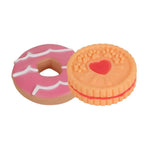 2 Pack Puppy Chew Toy Set Rubber Biscuit Shape for Small Dogs - GreenFur