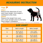 2 Pack Reflective Adjustable Pet Dog Diaper Harness with Straps - GreenFur