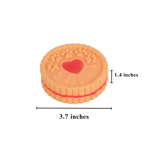 2 Pack Rubber Biscuit - Shaped Puppy Chew Toy Set for Small Dogs - GreenFur