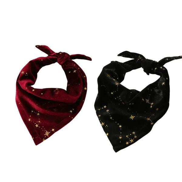 2 Pack Star Pattern Pet Bandana Triangle Scarf Bib for Dogs and Cats - GreenFur