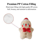 2 Packs Christmas Plush Toy Set Santa Snowman and Bear with Catnip - GreenFur