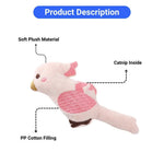2 PCS Adorable Plush Catnip Bird Interactive Crinkle Cat Toy - GreenFur