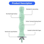 2 PCS Bird Perch Stand with Sand - Coated Surface - GreenFur