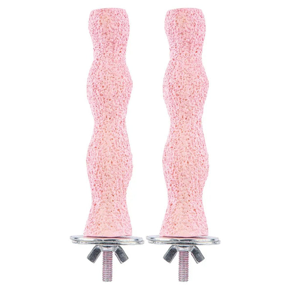 2 PCS Bird Perch Stand with Sand - Coated Surface - GreenFur
