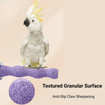 2 PCS Bird Perch Stand with Sand - Coated Surface - GreenFur
