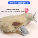 2 Pcs Catnip Plush Mouse Toy Interactive Play Set - GreenFur