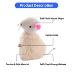 2 Pcs Catnip Plush Mouse Toy Interactive Play Set - GreenFur