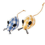 2 Pcs Catnip Plush Mouse Toy Set Interactive Play for Cats - GreenFur