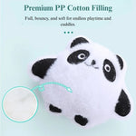 2 Pcs Combination Cartoon Catnip Crinkle Toy Plush Rabbit Mouse Owl Panda Cat Toy - GreenFur