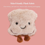 2 Pcs Combination Plush Breakfast Pet Toy Play Bread Cheese Egg Riceball Chew Cat Toy - GreenFur