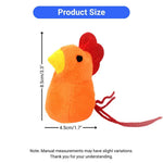 2 Pcs Plush Chick Cat Toy with Catnip for Batting Chewing and Indoor Play - GreenFur