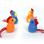 2 Pcs Plush Chick Cat Toy with Catnip for Batting Chewing and Indoor Play - GreenFur