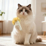2 Pcs Premium Ice Cream Shape Paper Rope Toy Cat Play Accessory - GreenFur