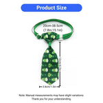 2 Pcs Set Spring Summer Clover Tie Pet Collar Cat Dog Accessories for St Patrick Day - GreenFur