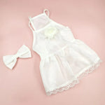 2 PCS Set Tulle Pet Dress for Cats and Bow hair clip - GreenFur