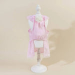 2 PCS Set Tulle Pet Dress for Cats and Bow hair clip - GreenFur