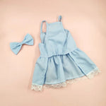2 PCS Set Tulle Pet Dress for Cats and Bow hair clip - GreenFur
