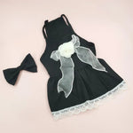 2 PCS Set Tulle Pet Dress for Cats and Bow hair clip - GreenFur