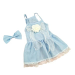 2 PCS Set Tulle Pet Dress for Cats and Bow hair clip - GreenFur