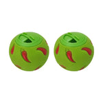 2 Pcs Small Pet Treat Dispensing Ball Training Snack Toys for Rabbit Guinea Pig - GreenFur