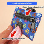 2 - Piece Front Zipper Pouch Belt Clip Trash Bag Dispenser - GreenFur