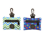 2 - Piece Front Zipper Pouch Belt Clip Trash Bag Dispenser - GreenFur