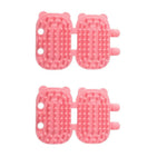 2 Piece Pack Pet Hair Massage Silicone Pet Cat Groomer Brush - GreenFur