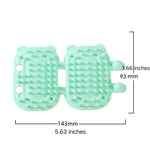 2 Piece Pack Pet Hair Massage Silicone Pet Cat Groomer Brush - GreenFur