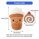 2 - Piece Set Plush Cream - topped Coffee and Latex Cake Dog Toy Set - GreenFur