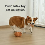 2 - Piece Set Squeaky Plush Capybara and Latex Donut Dog Toy Set - GreenFur