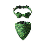 2 Pieces Pet St Patrick Day Collar Bandana Set - GreenFur