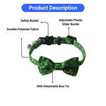 2 Pieces Pet St Patrick Day Collar Bandana Set - GreenFur
