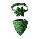 2 Pieces Pet St Patrick Day Collar Bandana Set - GreenFur