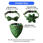 2 Pieces Pet St Patrick Day Collar Bandana Set - GreenFur