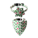 2 Pieces Pet St Patrick Day Collar Bandana Set - GreenFur