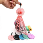 2 Pieces Set Portable Round PVC Pet Garbage Bag Handle Dog Poop Bag Holder - GreenFur