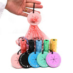 2 Pieces Set Portable Round PVC Pet Garbage Bag Handle Dog Poop Bag Holder - GreenFur