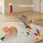 24 Pack Cat Teaser Toys Set Self Play Pom Pom Cat Toy Accessories - GreenFur