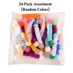 24 Pack Cat Teaser Toys Set Self Play Pom Pom Cat Toy Accessories - GreenFur