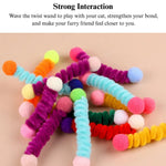 24 Pack Cat Teaser Toys Set Self Play Pom Pom Cat Toy Accessories - GreenFur