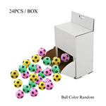 24 Pack Latex Foam Cat Toy Ball Soccer Shape Interactive Chase Self Play Toy - GreenFur