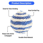 24 Pcs Box Interactive Sisal Ball Toy Durable Scratch - Resistant Cat Play Toy - GreenFur
