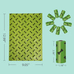 270 Bags Eco - Friendly 1.5 Microns HDPE EPI Biodegradable Cat Dog Poop Bag - GreenFur