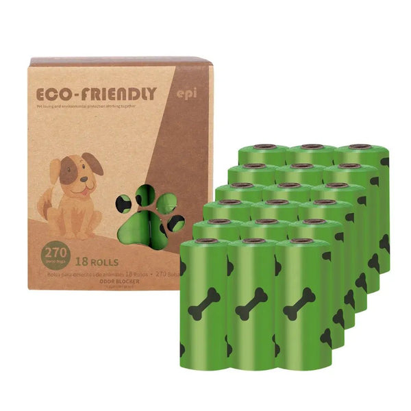 270 Bags Eco - Friendly 1.5 Microns HDPE EPI Biodegradable Cat Dog Poop Bag - GreenFur