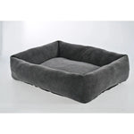 2L Size Rectangle Circle Pile Fabric Pet Dog Sofa Bed - GreenFur