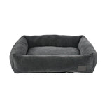 2L Size Rectangle Circle Pile Fabric Pet Dog Sofa Bed - GreenFur