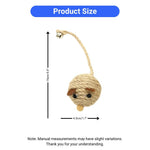 2Pcs Interactive Sisal Mouse Cat Toy Set with Bell - GreenFur