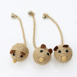 2Pcs Interactive Sisal Mouse Cat Toy Set with Bell - GreenFur